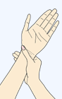 手のしびれのツボ療法４